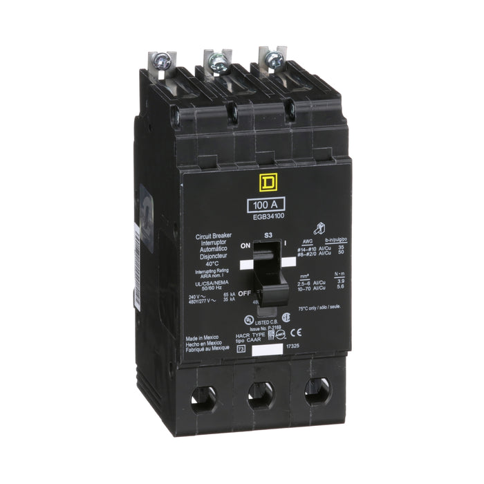 SQUARE D INT TERMOMAG NF 480VAC 3P 100A 36KA 480VAC