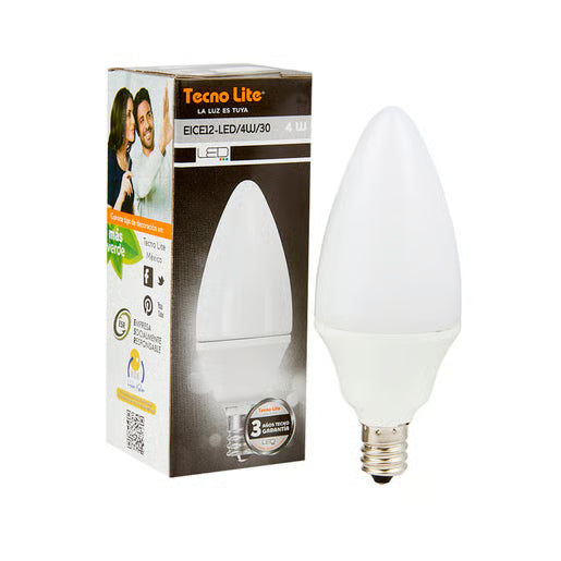 TECNOLITE LAMP LED VELA 4W100-240V3000KE12250LM EICE12-LED/4W/30