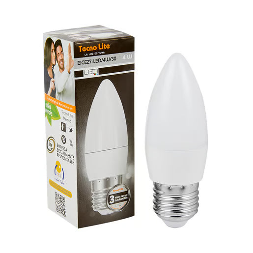 TECNOLITE LAMP LED VELA 4W100-240V3000KE27250LM EICE27-LED/4W/30