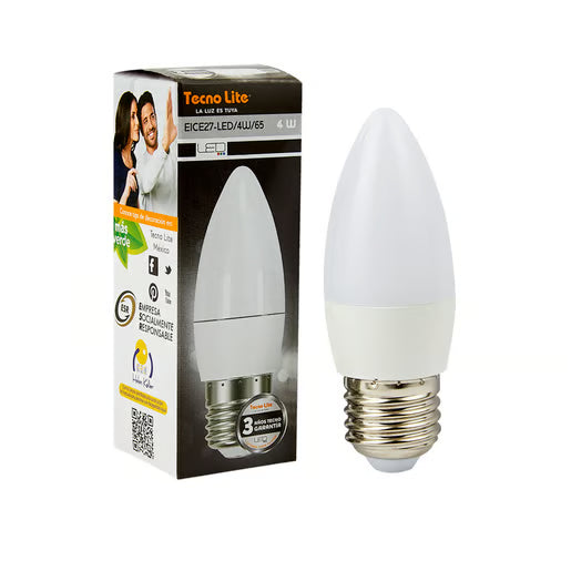 TECNOLITE LAMP LED VELA 4W100-240V6500KE27470LM EICE27-LED/4W/65