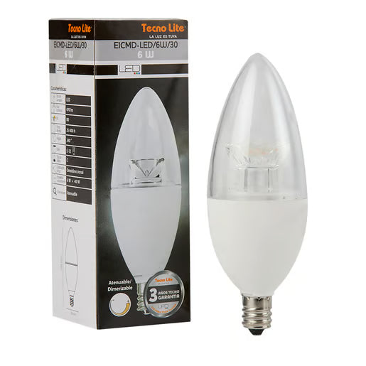 TECNOLITE LAMP LED VELA 6W3000KE12470LM EICMD-LED/6W/30