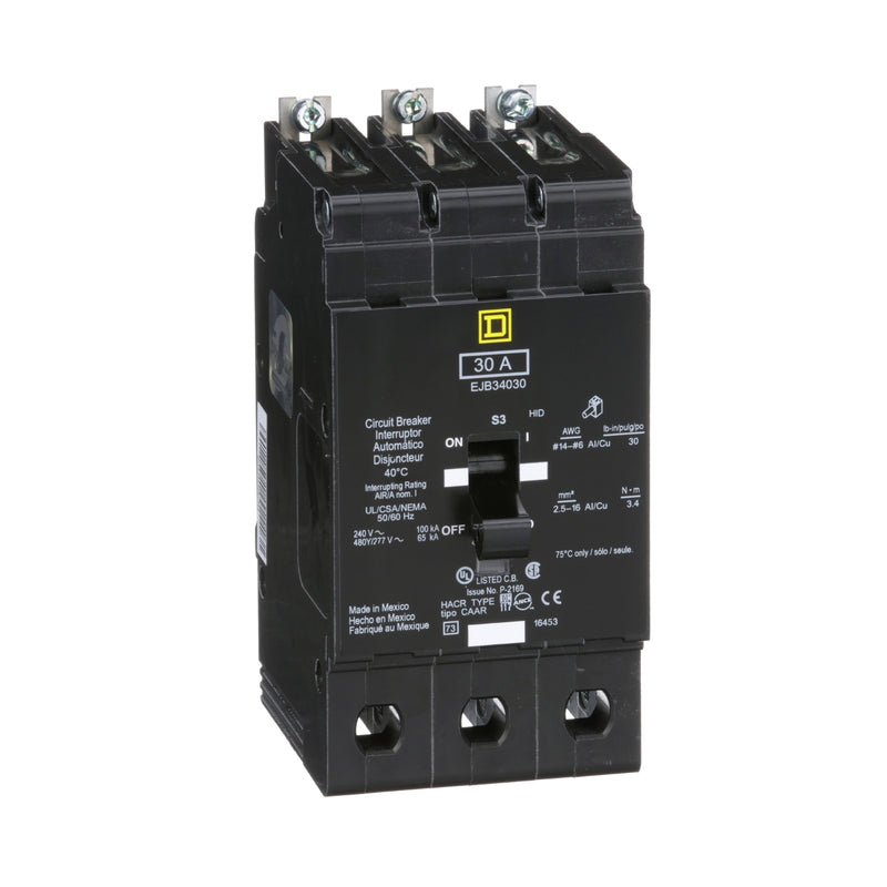 SQUARE D INTERRUPTOR TERMOMAG 3P 30A P/TAB NF
