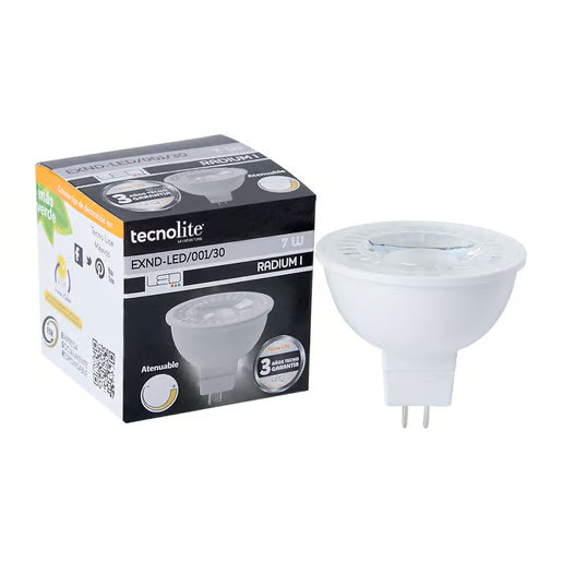 TECNOLITE FOCO MR16 LED 7W 12V 3000K 600LM RADIUM I