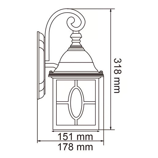TECNOLITE EXTERIOR MURO S/L100-240VE27 POZNA FTL-3420/S
