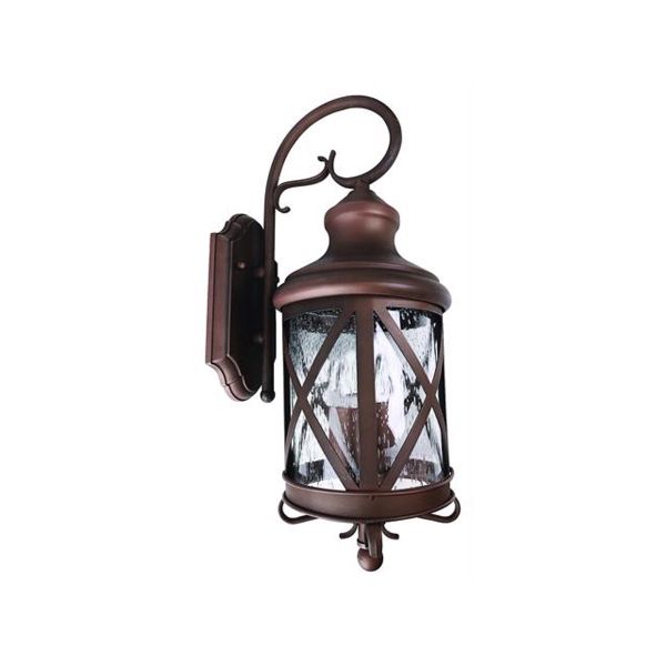 TECNOLITE FAROL PARED SUSPENDIDO CRISTAL BRONCE ANTIGUO