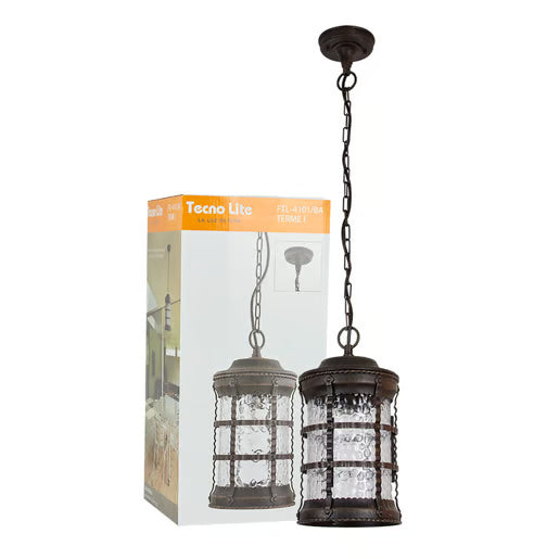TECNOLITE FAROL SUSPENDIDO ALUMINIO/BRONCE ANTIGUO