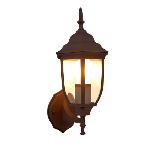 TECNOLITE FAROL PARED CRISTAL CLARO BISELADO P/E26 CAFÉ