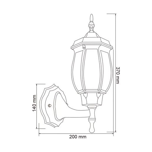TECNOLITE FAROL PARED CRISTAL CLARO BISELADO P/E26 CAFÉ