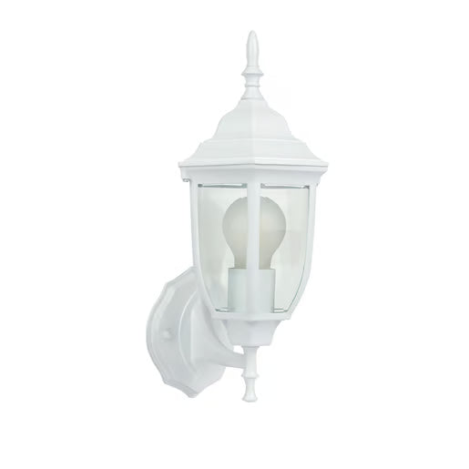 Farol Pared Cristal Claro Biselado P/E26 Blanco SKU: FTL-6002B