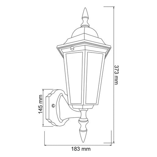 TECNOLITE FAROL PARED CRISTAL BISELADO P/E26 BLANCO