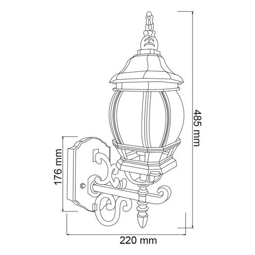 TECNOLITE EXTERIOR MURO S/L100-240VE27 SIENA FTL-7355/N