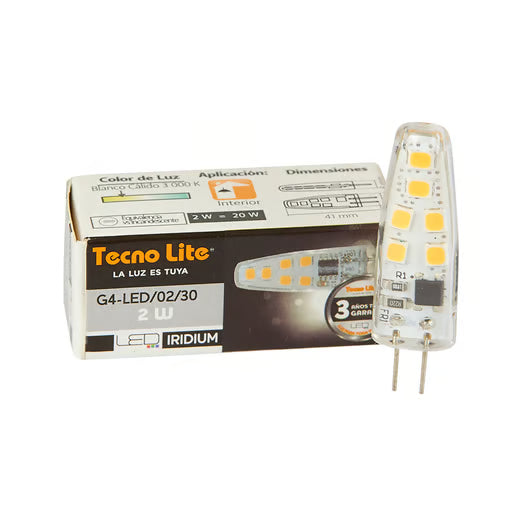 TECNOLITE LAMP LED APMPOLLETA 2W12V3000KG4160LM G4-LED/02/30