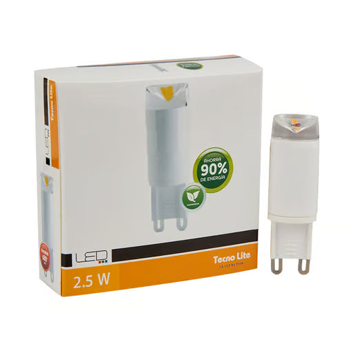 TECNOLITE LAMP LED AMPOLLETA 2.5W3000KG9190LM G9-LED/2.5W/30