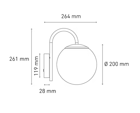 MAGG GLOBE 8" 15 W SOBREP. 100-140V BFP BC 60K