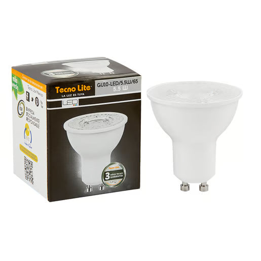 TECNOLITE FOCO GU10 LED 5.5W 100-240V 6500K 350LM
