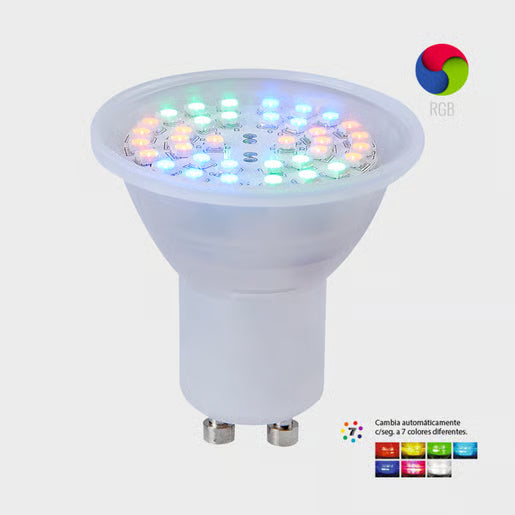 TECNOLITE FOCO GU10 LED 3W RGB
