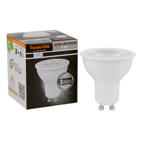 TECNOLITE FOCO GU10 LED 6W 100-240V 6500K 550LM PYXIES IV