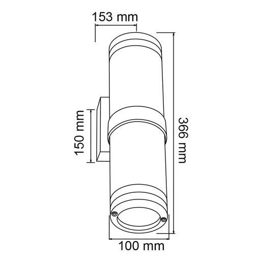 TECNOLITE ARBOTANTE EXTERIOR P/MURO 40W ANTRACITA