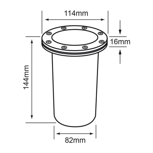 TECNOLITE EMPOTRADO DE PISO FV NEGRO