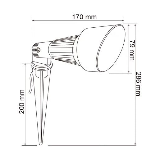 TECNOLITE EXTERIOR REFLECTORES S/L100-240/12VGX5.3 BILBAO I H-750-V/N