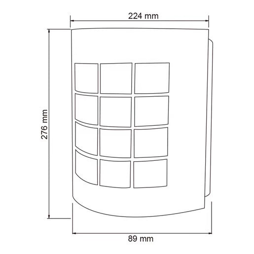 TECNOLITE EXTERIOR MURO S/L100-240VE27 TURIN I H-810/B