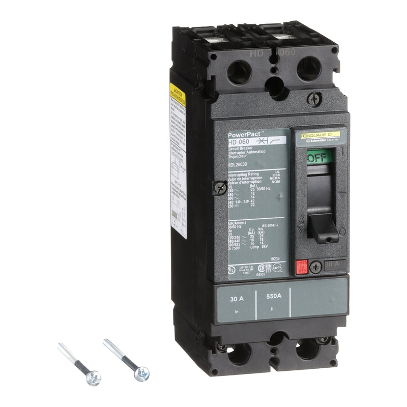 SQUARE D INT TERMOMAG C/ZAPATA 2X30A 18KA 480VAC 250VDC