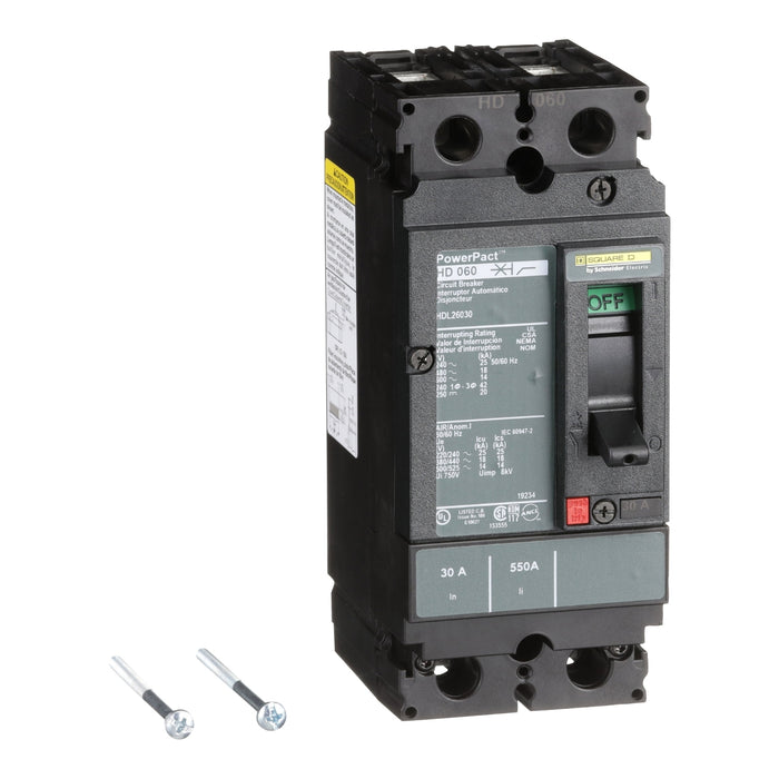 SQUARE D INT TERMOMAG C/ZAPATA 2X30A 18KA 480VAC 250VDC