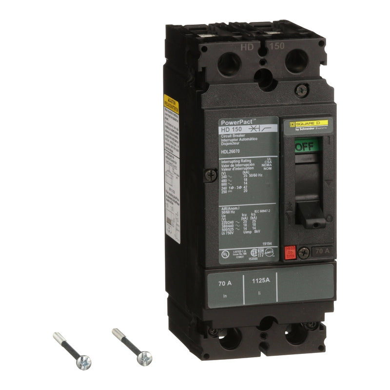 SQUARE D INT TERMOMAG C/ZAPATA 2X70A 18KA 480VAC 250VDC