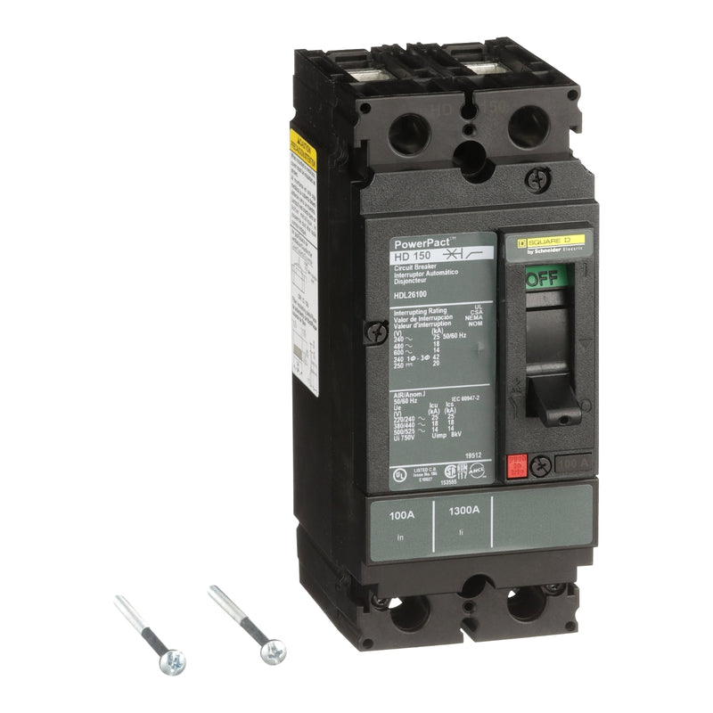 SQUARE D INT TERMOMAG C/ZAPATA 2X100A 18KA 480VAC 250VDC