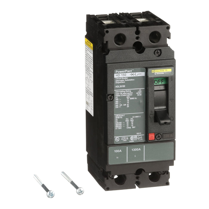SQUARE D INT TERMOMAG C/ZAPATA 2X100A 18KA 480VAC 250VDC