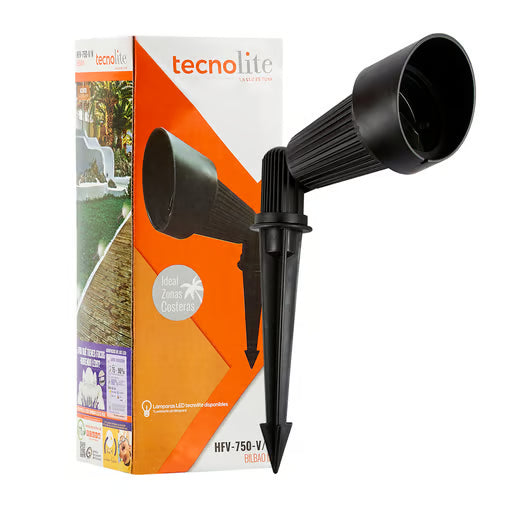 TECNOLITE REFLECTOR EXTERIOR ACENTO FIBRA DE VIDRIO NEGRO
