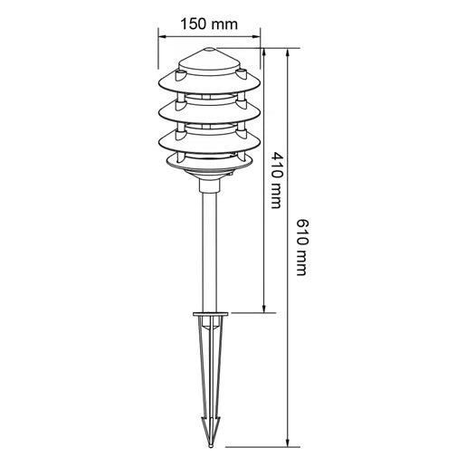 TECNOLITE EXTERIOR MINI POSTES S/L100-240VE27 ANTEQUERA I HFV-820/N