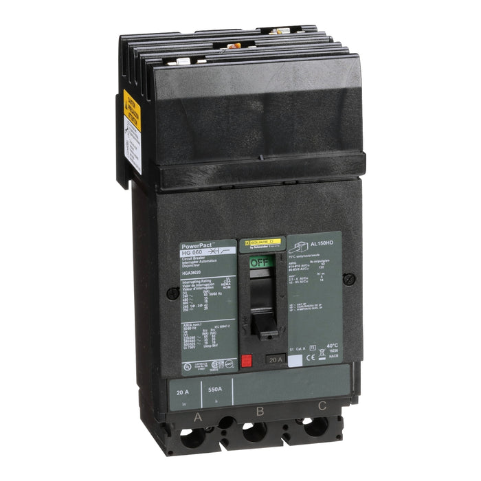 SQUARE D INT TERMOMAG I-LINE 3X20A 35KA 480VAC 250VDC