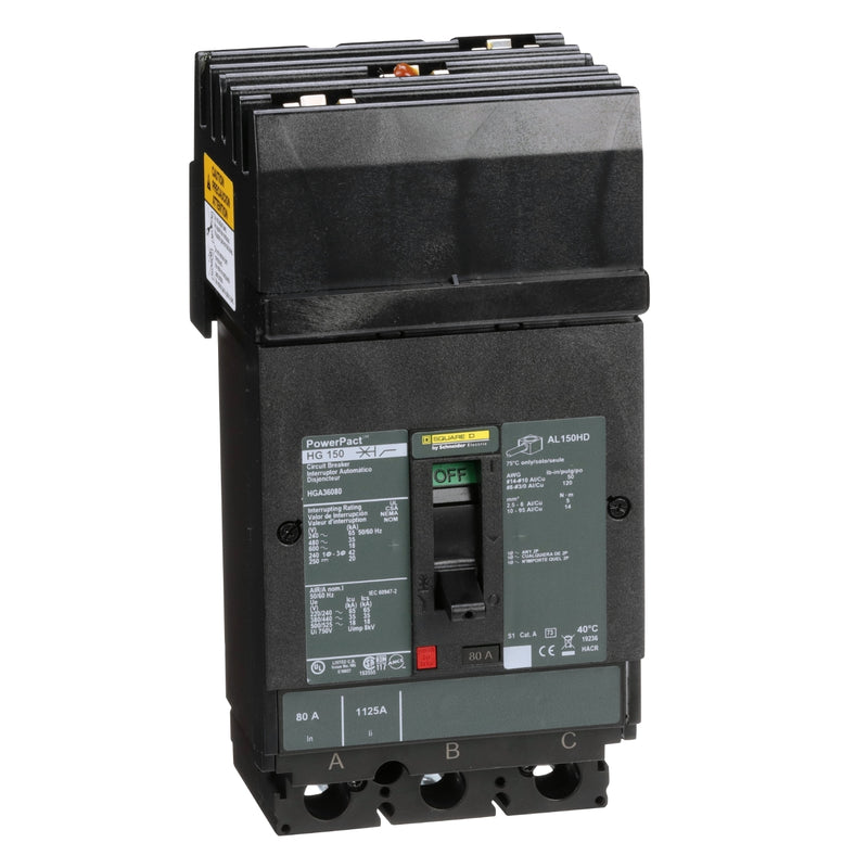 SQUARE D INT TERMOMAG I-LINE 3X80A 35KA 480VAC 250VDC