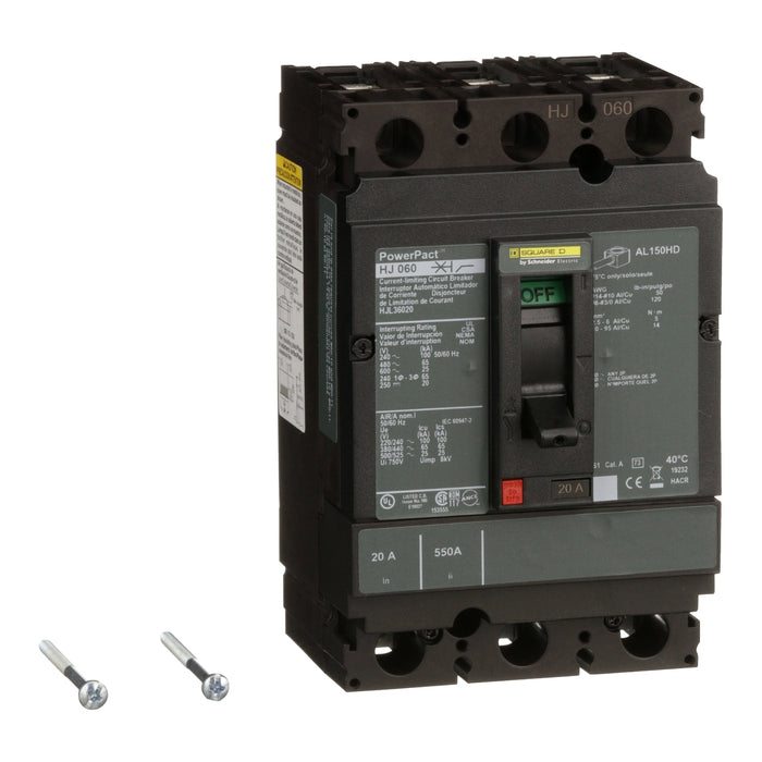 SQUARE D INT TERMOMAG C/ZAPATA 3X20A 65KA 480VAC 250VDC