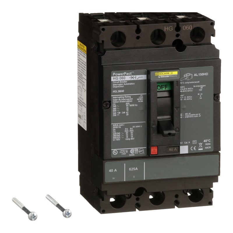 SQUARE D INT TERMOMAG C/ZAPATA 3X40A 65KA 480VAC 250VDC