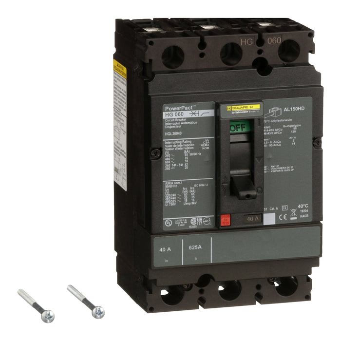 SQUARE D INT TERMOMAG C/ZAPATA 3X40A 65KA 480VAC 250VDC