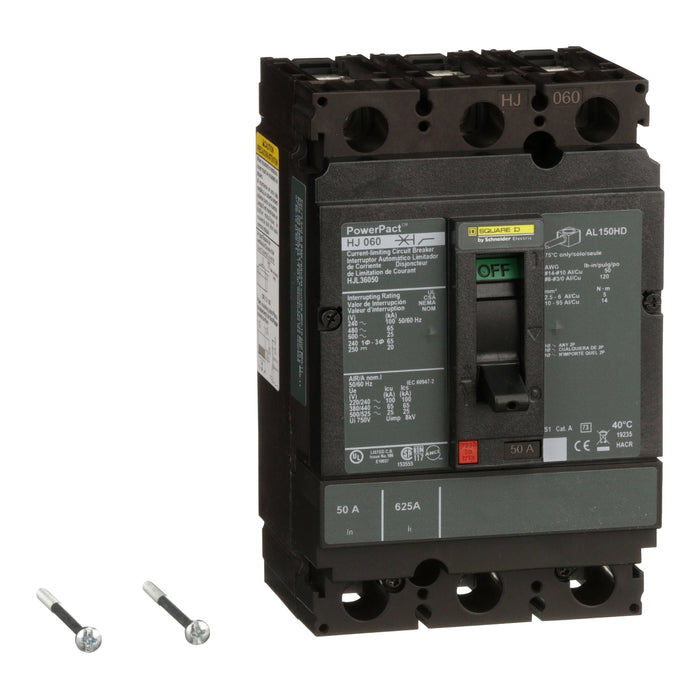 SQUARE D INT TERMOMAG C/ZAPATA 3X50A 65KA 480VAC 250VDC