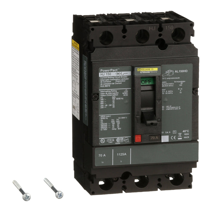 SQUARE D INT TERMOMAG C/ZAPATA 3X70A 65KA 480VAC 250VDC