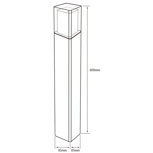 TECNOLITE EXTERIOR MINI POSTES 13W100-240V3000K OBELIX III HLED-003/N/30