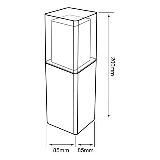 TECNOLITE EXTERIOR MINI POSTES 13W100-240V3000K OBELIX IV HLED-004/N/30