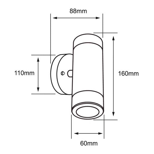 TECNOLITE EXTERIOR MUROS LED 9W3000K600LM ENCKE HLED-1105/S