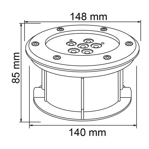 TECNOLITE EXT SUMERGIBLES 7.5W100-240V3000K CHICAGO HLED-530/7.5W/30