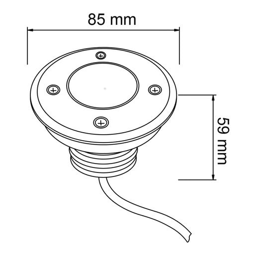 TECNOLITE EXTERIOR EMP LED3W100-240V3000K AUCKLAND HLED-646/3W/S