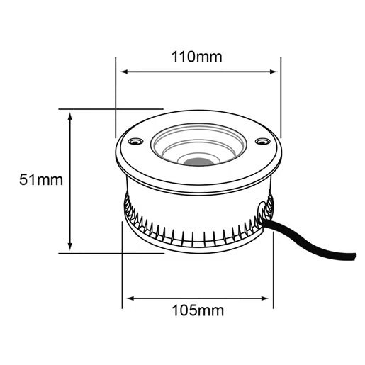 TECNOLITE EXTERIOR EMP LED10W3000K ORBIX HLED-651/30