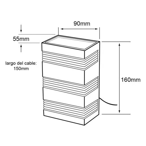 TECNOLITE EXTERIOR MUROS LED 6W100-240V4000K RAWENNA HLED-841