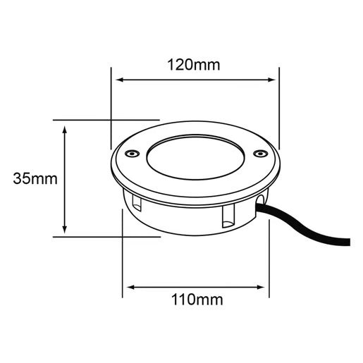 TECNOLITE EXTERIOR ACENTO EMP LED 9W3000K280LM RUTA HLED-961/30