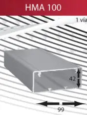 CANALETA ALUMINIO 42mm X 100mm