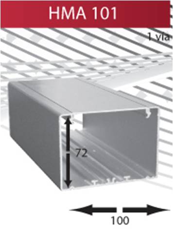 CANALETA ALUMINIO 99mm X 72mm