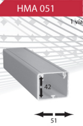 CANALETA ALUMINIO 51mm X 42mm